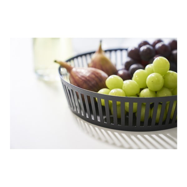 Čierna misa na ovocie YAMAZAKI Tower, ⌀ 25 cm-image-1