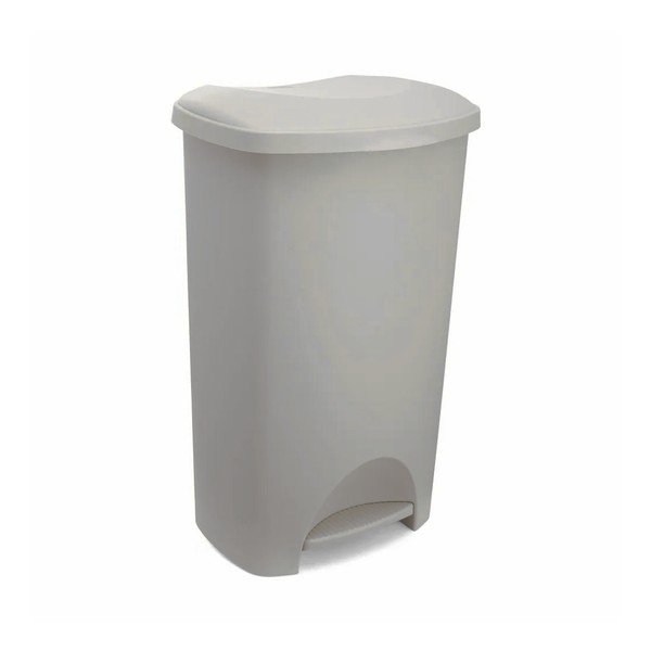 Sivobéžový pedálový plastový odpadkový kôš 50 l – Addis