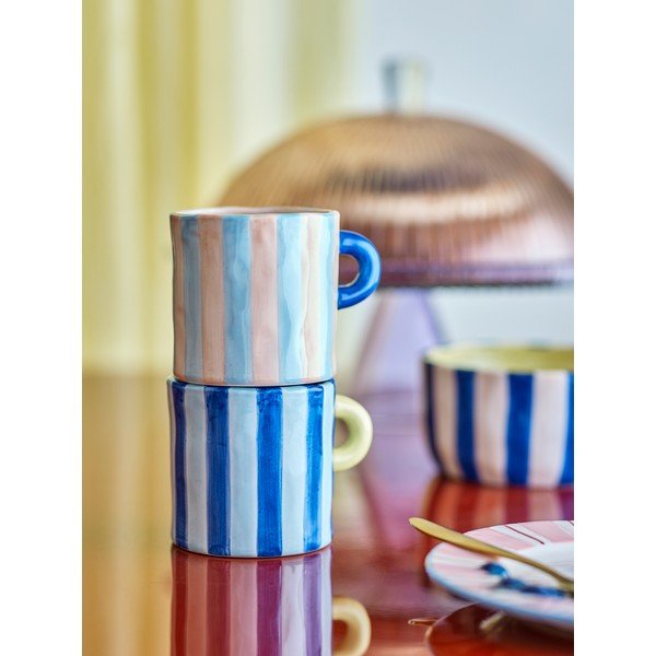 Modré/ružové keramické hrnčeky v súprave 2 ks 250 ml Phoenix – Bloomingville-image-1