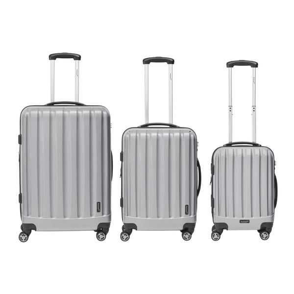 Sada 3 svetlosivých cestovných kufrov Packenger Traveller
