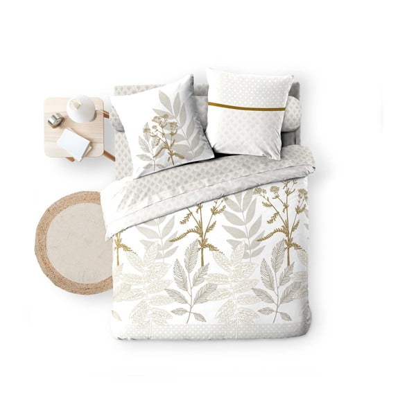 Béžové bavlnené obliečky na dvojlôžko/predĺžené s plachtou/6-dielne 240x220 cm Raoni – douceur d'intérieur-image-3