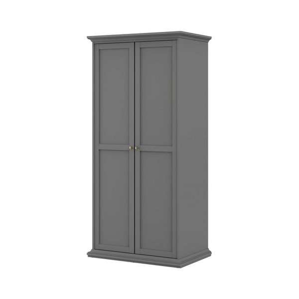 Sivá šatníková skriňa 96x201 cm Paris – Tvilum-image-3