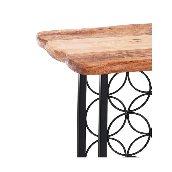 Kovový regál na víno v čierno-prírodnej farbe počet fliaš 15 46x56x35,5 cm Ras – Tomasucci-image-2