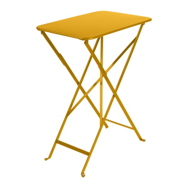 Žltý záhradný stolík Fermob Bistro, 37 × 57 cm
