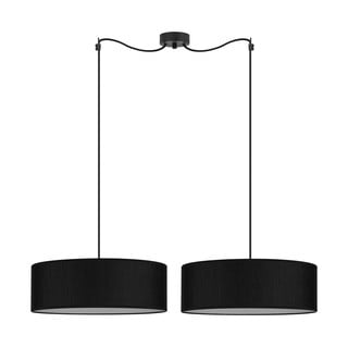 Čierne dvojramenné závesné svietidlo Bulb Attack Doce XL, ⌀ 45 cm