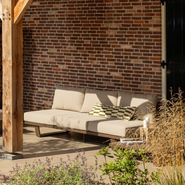 Hnedá čalúnená záhradná pohovka Bear – WOOOD-image-1