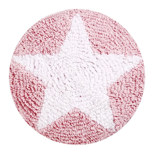 Ružový bavlnený vankúš Happy Decor Kids Star, ⌀ 30 cm