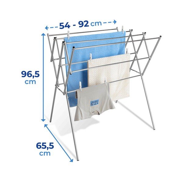 Sušiak na bielizeň v lesklej striebornej farbe 8 m – Wenko-image-3