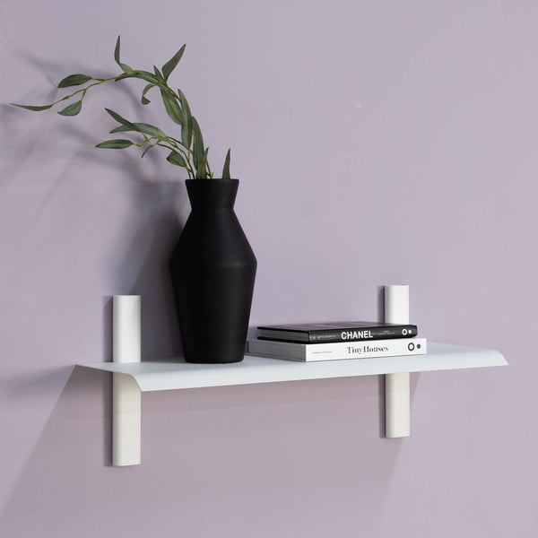 Biela kovová polica 60 cm Hola – Spinder Design-image-1