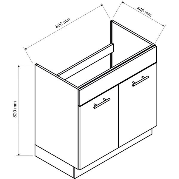 Rovná kuchyňa bez pracovnej dosky (bez montáže) 240 cm Kian – STOLKAR-image-4