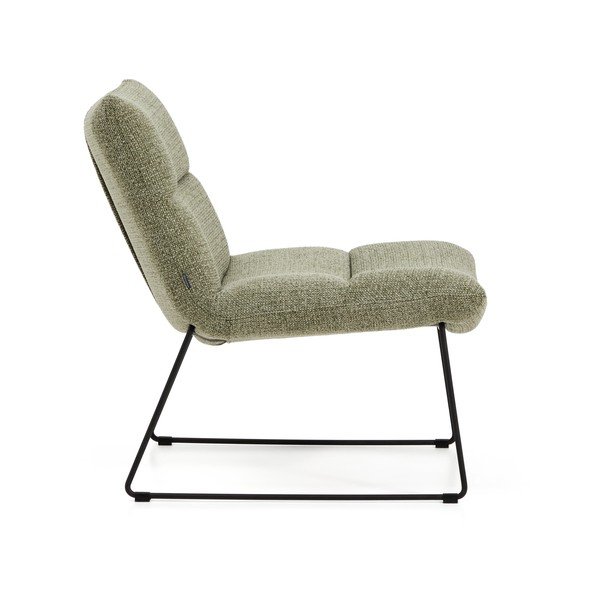 Zelené ženilkové kreslo Asen – Kave Home-image-3