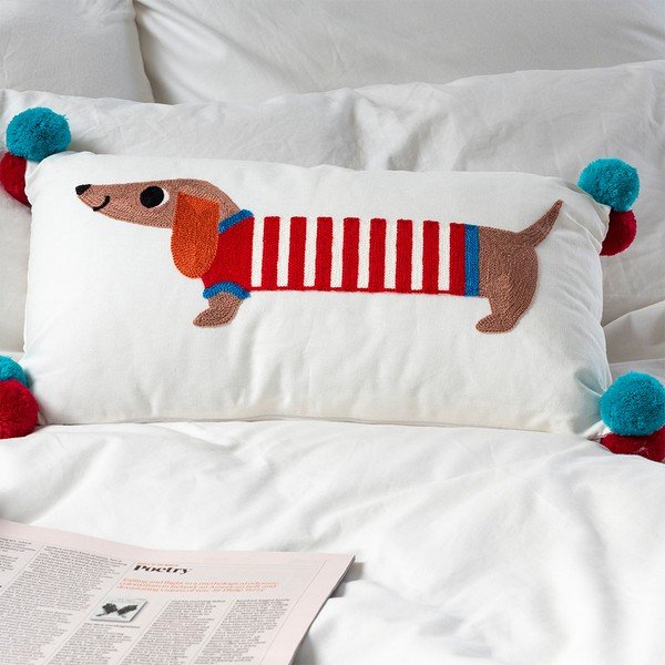 Detský vankúšik s prímesou bavlny 50x33 cm Sausage Dog – Rex London-image-1