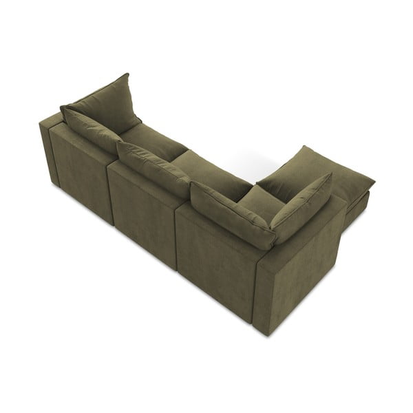Khaki rohová pohovka (ľavý roh/s leňoškou) Manao – Makamii-image-3