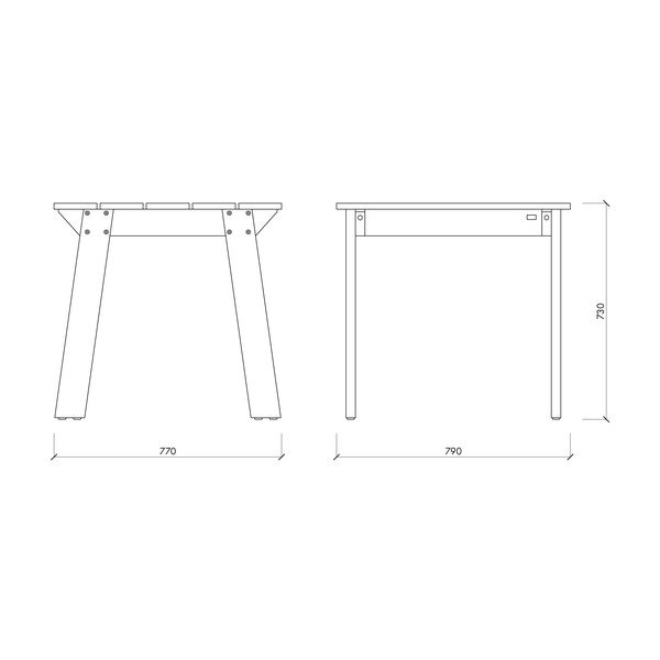 Záhradný jedálenský stôl z borovicového dreva 77x79 cm Navo – noo.ma-image-4