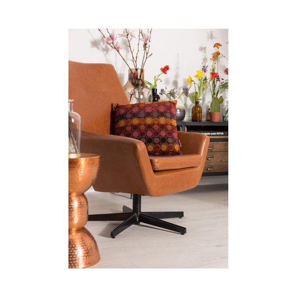 Červeno-oranžový vankúš Dutchbone Ottava, 45 × 45 cm-image-3