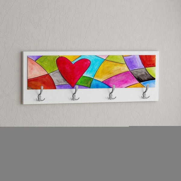 Vešiak Heart White-image-1