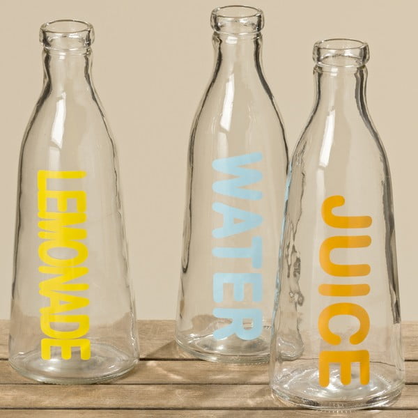 Sada 3 sklenených fliaš Boltze Drink