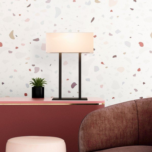 Bielo-čierna stolová lampa (výška 52 cm) Salihini – Opviq lights-image-3