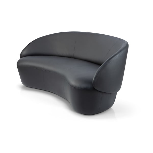 Čierna kožená pohovka EMKO Naïve, 214 cm-image-2