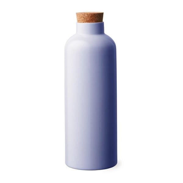 Modrá ručne vyrábaná fľaša Anne Black Contain