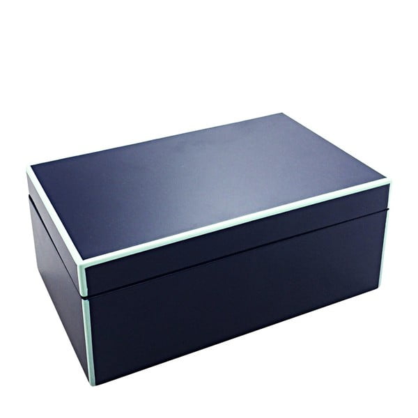 Modrá úložná krabica a'miou home Secreta, výška 8 cm