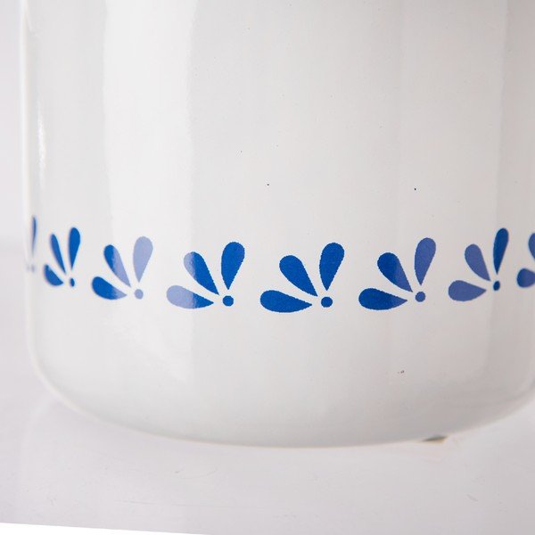 Biely smaltovaný hrnček Orion, 0,7 l-image-1