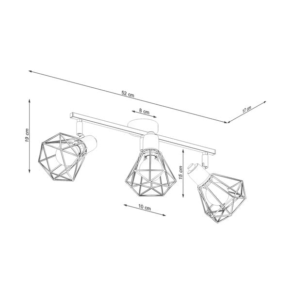 Čierne stropné svietidlo ø 10 cm Varpu – Sollux-image-4