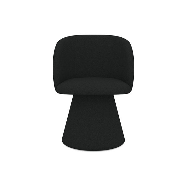 Čierne čalúnené jedálenské kreslo Maia – Makamii-image-1