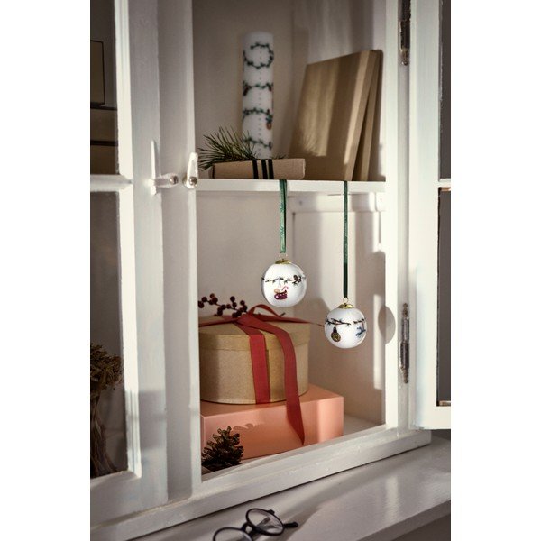 Porcelánová ručne maľovaná vianočná ozdoba ø 6 cm Hammershøi Christmas – Kähler Design-image-2