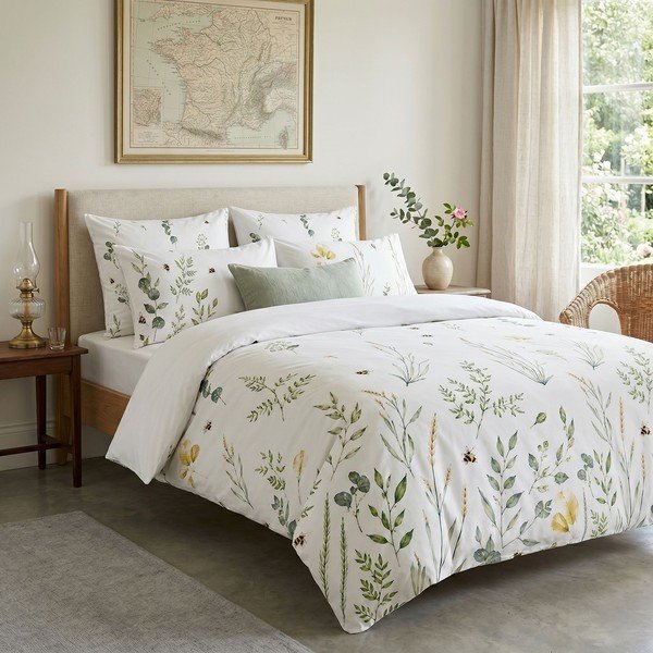 Biele obliečky na dvojlôžko 200x200 cm Gardenia – Mijolnir-image-1