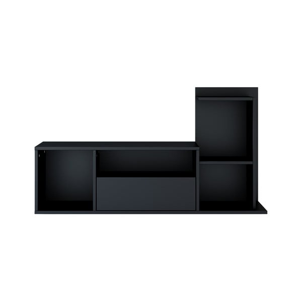 Čierny TV stolík Sumatra, šírka 120 cm