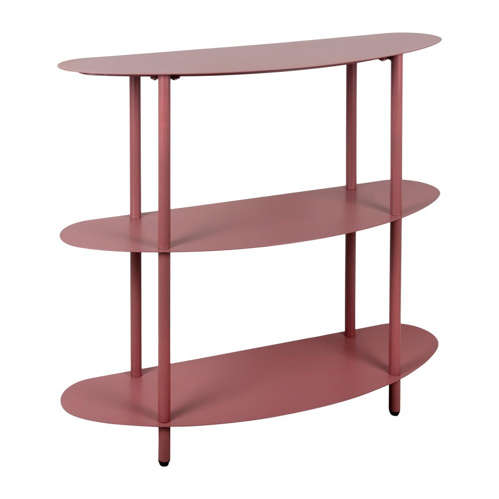 E-shop Vínovočervený kovový regál 90x82x28 cm Riqueza – Leitmotiv