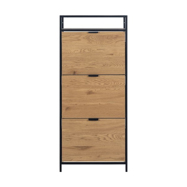 Výklopná skrinka na topánky v dekore duba v prírodnej farbe Seaford - Actona-image-2