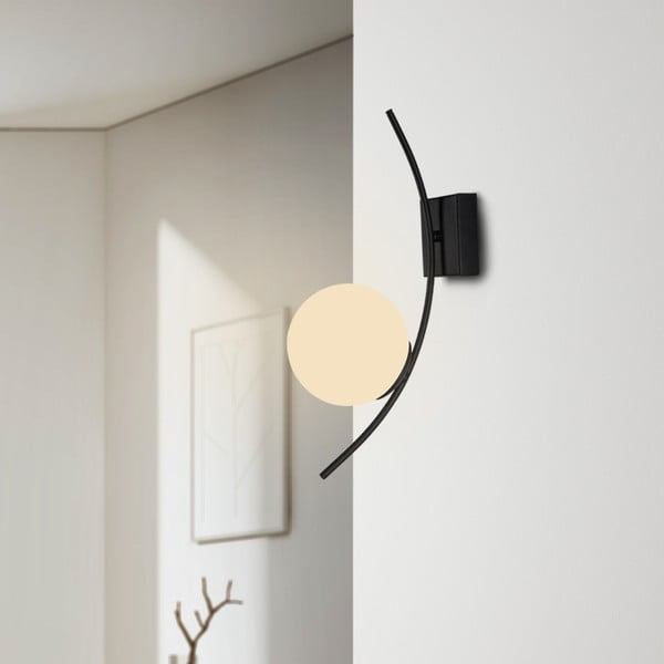 Čierne nástenné svietidlo Squid Lighting Yay, výška 44 cm-image-3