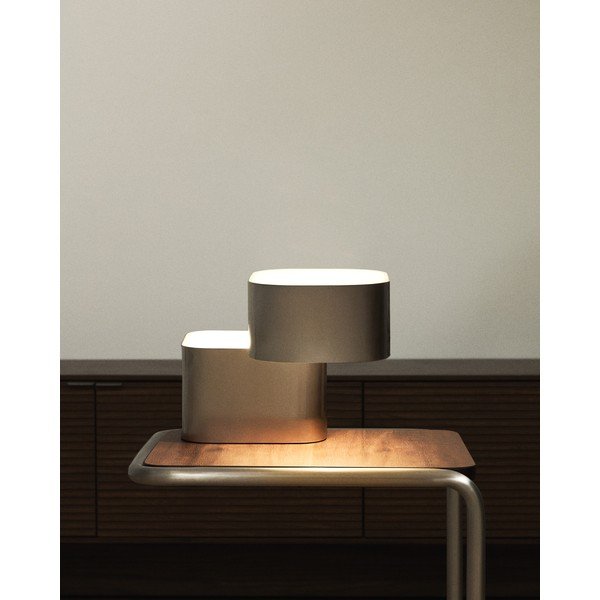 Sivá kovová stolová lampa (výška  23 cm) Tandan – Kave Home-image-2