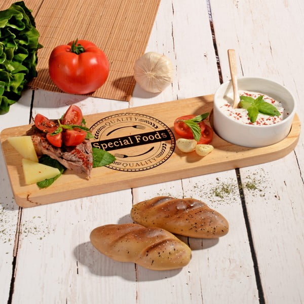 Bambusová doštička s miskou na dip Dish Lux