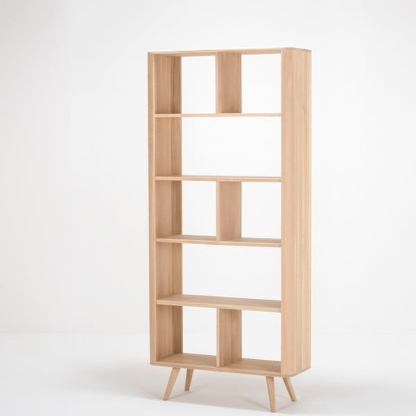 Knižnica z dubového dreva Gazzda Ena, 90 × 35 × 200 cm-image-3