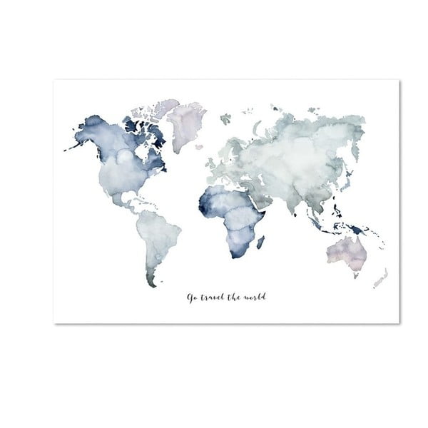 Plagát Leo La Douce Go Travel The World, 50 × 70 cm