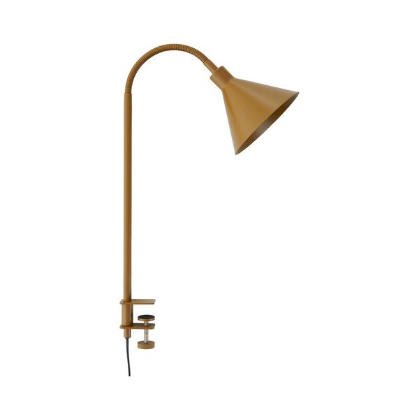 Hnedá kovová stolová lampa s ohýbateľnou konštrukciou/s klipom (výška  50 cm) Flexi Torino – Ellos Home