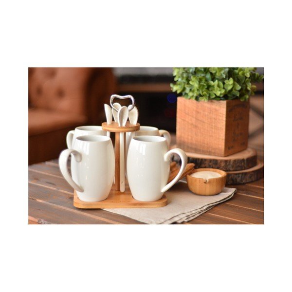 Kávový set z porcelánu a bambusu Suedo-image-2