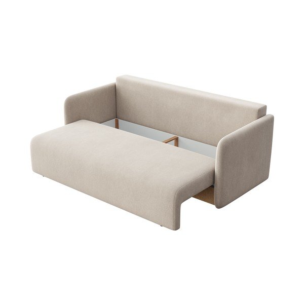 Béžová zamatová rozkladacia pohovka 220 cm Chaum – Rodier-image-3