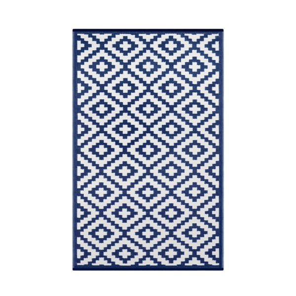 Modro-biely obojstranný vonkajší koberec Green Decore Parucha, 120 × 180 cm