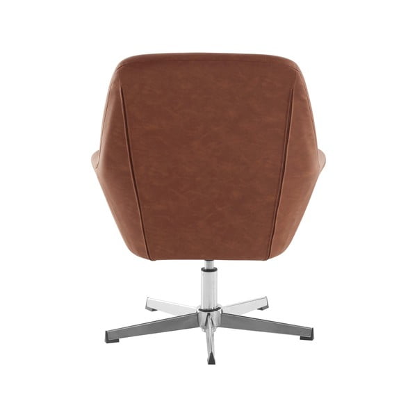 Hnedé kreslo z imitácie kože Naomi - Støraa-image-3