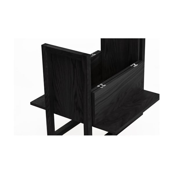 Čierna vinotéka z dubového dreva 59x60 cm NewEst - Woodman-image-4