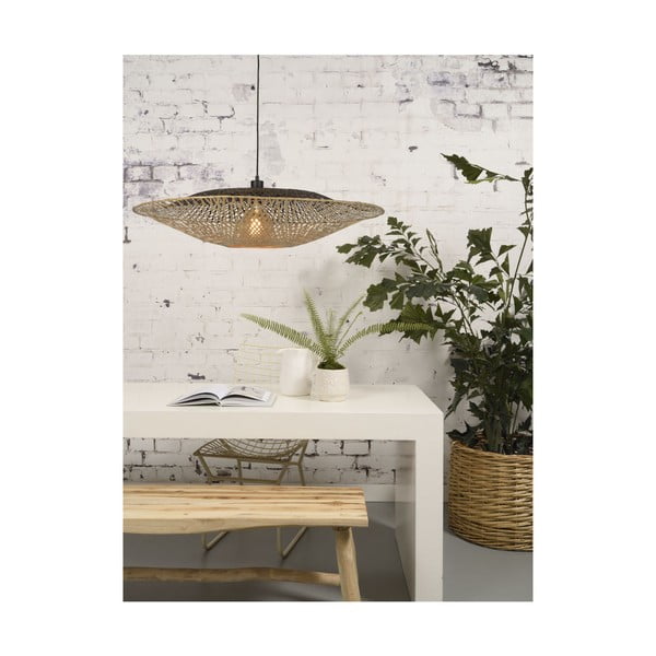 Závesné bambusové svietidlo Good&Mojo Kalimantan, ⌀ 87 cm-image-3