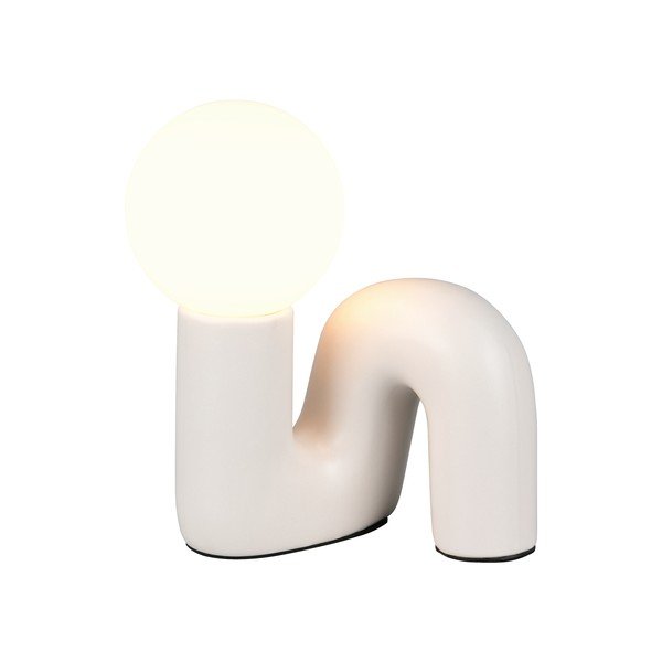 Slonovinová keramická stolová lampa (výška  21,5 cm) Quinn – Reality-image-2