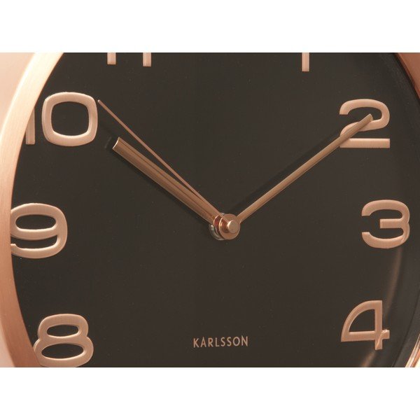 Čierne hodiny Present Time Maxie Copper-image-1