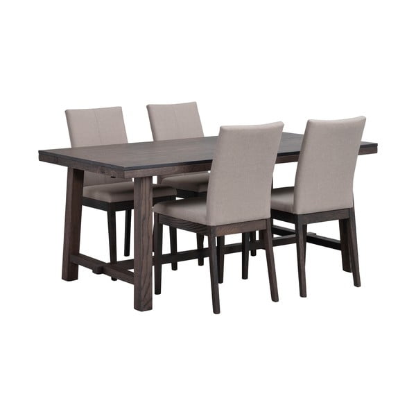 Tmavohnedý dubový jedálenský stôl Rowico Brooklyn, 170 x 95 cm-image-4