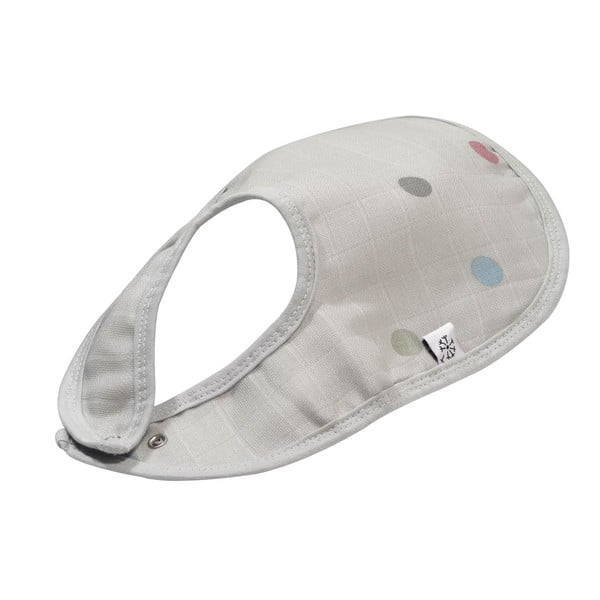 Sivý mušelínový podbradník Kindsgut Dots-image-4