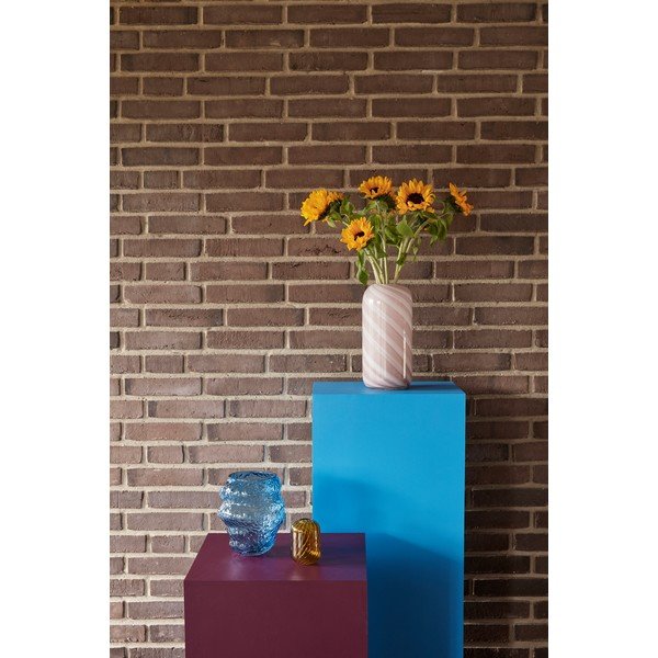 Svetlomodrá sklenená ručne vyrobená váza (výška 18 cm) Aurora – Hübsch-image-2